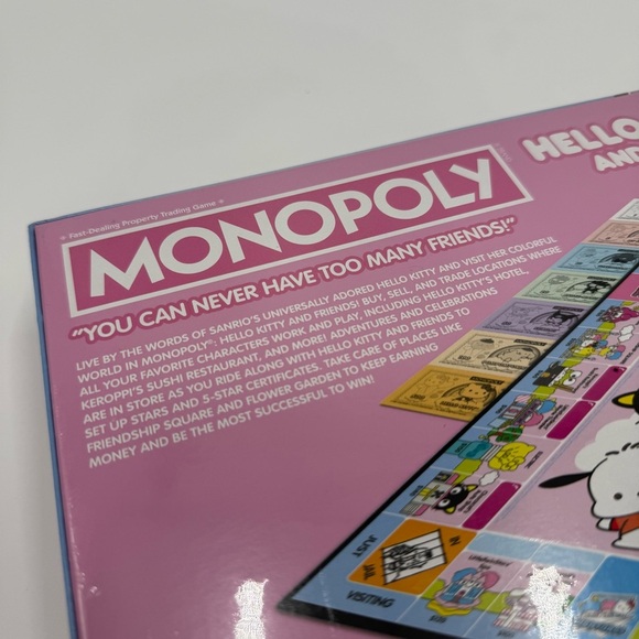 NWT HELLO Kitty Monopoly Limited Edition Board Game Factory Sealed - Picture 10 of 13